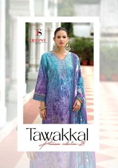 DEEPSY SUITS TAWAKKAL PREMIUM LAWN COLLECTION 25 COTTON DUPATTA