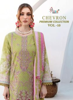 SHREE FABS CHEVRON PREMIUM COLLECTION VOL 10 cotton dupatta with open images
