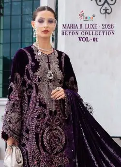 SHREE FABS MARIYA B LUXE 2026 REYON COLLECTION VOL 1 CHIFFON DUPATTA