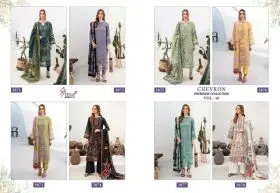 SHREE FABS CHEVRON PREMIUM COLLECTION VOL 10 chiffon dupatta with open images