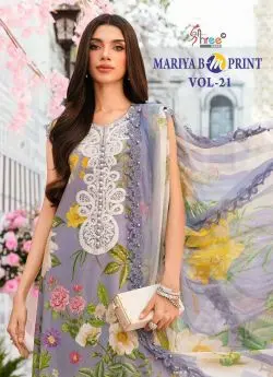 SHREE FABS MARIA B MPRINT VOL 21 COTTON DUPATTA