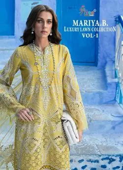 Shree Fabs MARIYA B LUXURY LAWN COLLECTION VOL 1 Chiffon Dupatta with open images