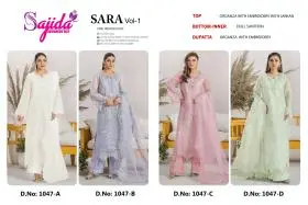 SAJIDA SARA VOL 1 D.NO 1047 ABCD with open images