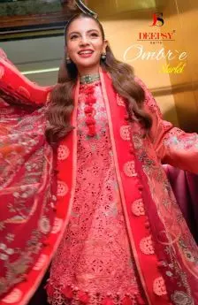 DEEPSY SUITS OMBRE STARLET COTTON DUPATTA