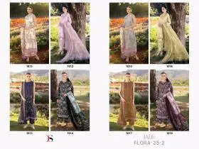 DEEPSY SUITS JADE FLORA 25 2 chiffon dupatta with open images