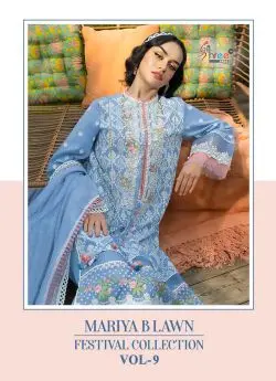 SHREE FABS MARIA B LAWN FESTIVAL COLLECTION VOL 9
