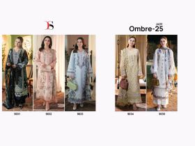 DEEPSY SUITS Jade OMBRE chiffon dupatta with open images