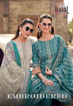 ISHAAL Embroidered lawn vol 13