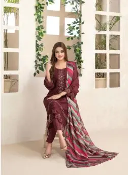 DEEPSY SUITS Rangrasiya Lawn 25 vol 2 chiffon dupatta