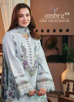 SHREE FABS OMBRE LAWN COLLECTION 2025 VOL 01 NX CHIFFON DUPATTA