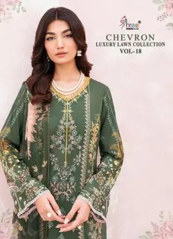 SHREE FABS CHEVRON LUXURY LAWN COLLECTION VOL 18 Cotton DUPATTA