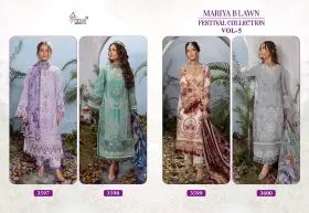 SHREE FABS MARIYA B LAWN FESTIVAL COLLECTION VOL 5 Chiffon Dupatta with open images