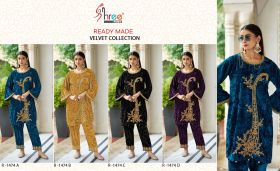 Shree Fabs Readymade Velvet R 1474 ABCD