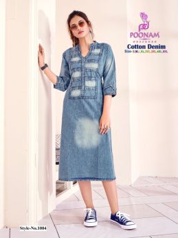 Poonam Cotton Denim Stitched