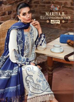 SHREE FABS MARIA B EXCLUSIVE COLLECTION REMIX Cotton Dupatta with open images