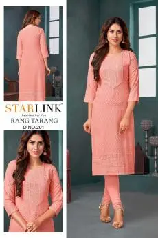 RANG TARANG Readymade Chikan Work Kurtis Combo