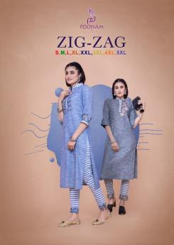 Poonam Zig Zag Stitched