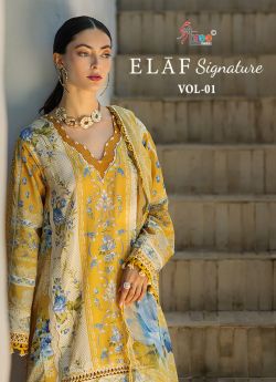 SHREE FABS ELAF SIGNATURE VOL 01 CHIFFON DUPATTA with open images