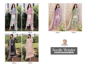 SHRADDHA DESIGNER NEEDLE WONDER VOL 1 chiffon dupatta with open images