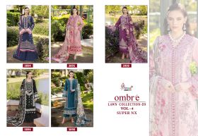 SHREE FABS OMBRE LAWN COLLECTION 25 VOL 4 Super NX CHIFFON DUPATTA with open images