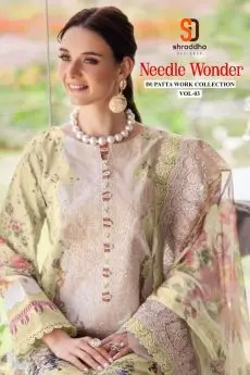 SHRADDHA DESIGNER NEEDLE WONDER VOL 3 CHIFFON DUPATTA WITH OPEN IMAGES