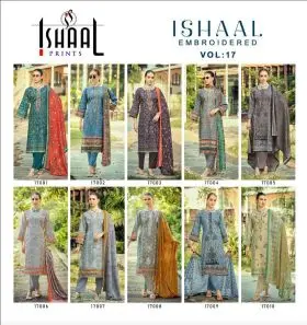 ISHAAL EMBROIDERED VOL 17