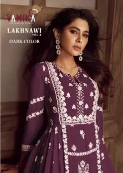 Vamika LAKHNAVI VOL 4 Dark Colors stitched