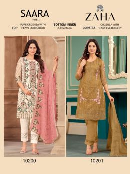 ZAHA SAARA Readymade Pakistani with Open images