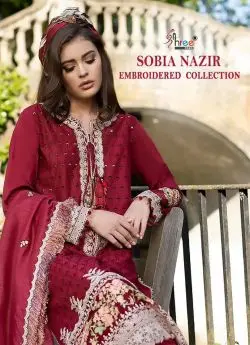Shree fabs SOBIA NAZIR EMBROIDERED COLLECTION 2023 Cotton Dupatta
