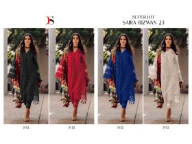 DEEPSY SUITS SUPER HIT SAIRA RIZWAN 23 Design no 3152 ABCD 