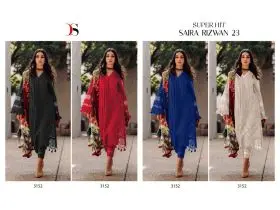 DEEPSY SUITS SUPER HIT SAIRA RIZWAN 23 Design no 3152 ABCD 