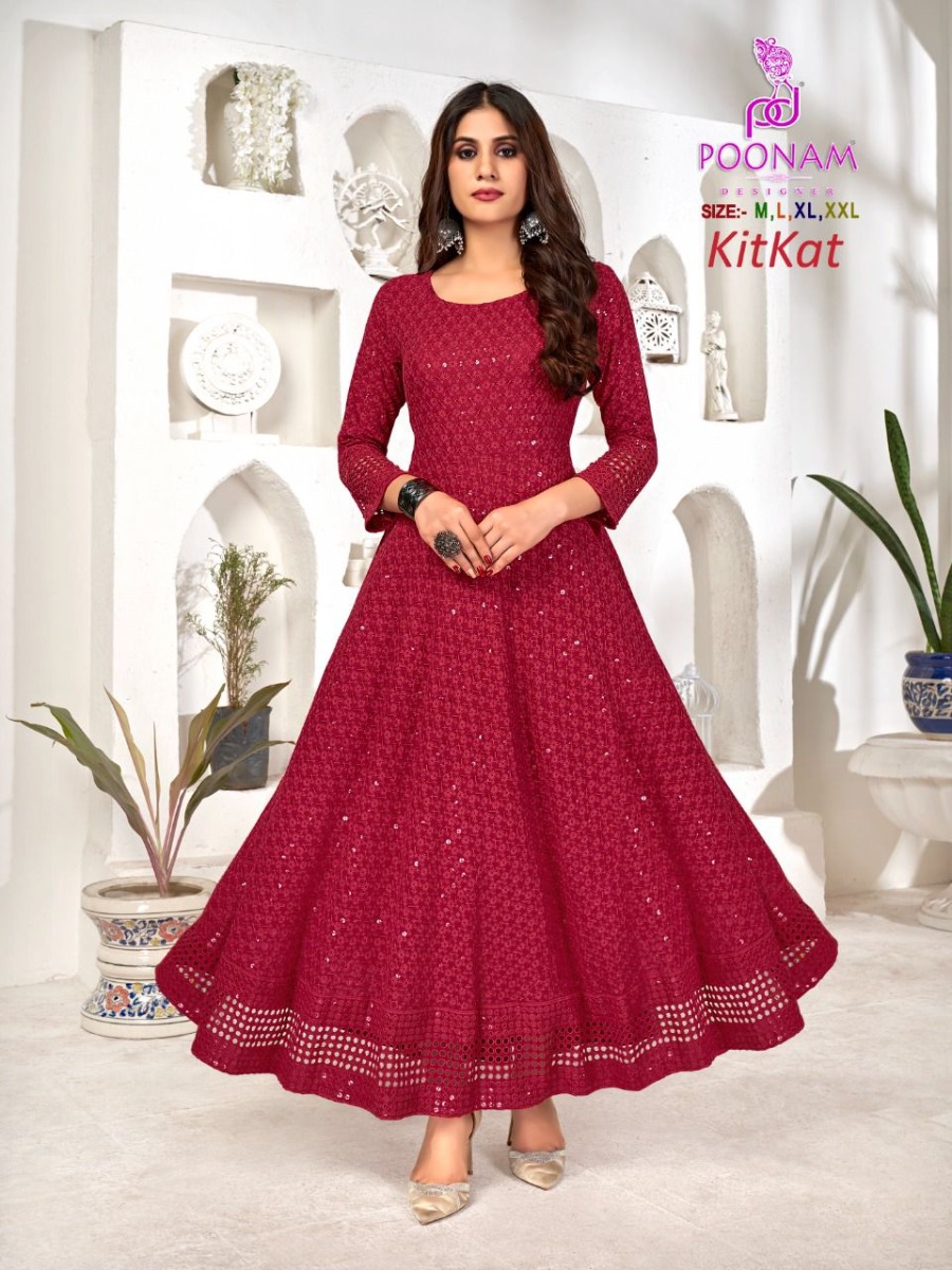 Ladies Daily Wear Gown Kurti at Wholesale Rate from Kurti Wholesaler Online