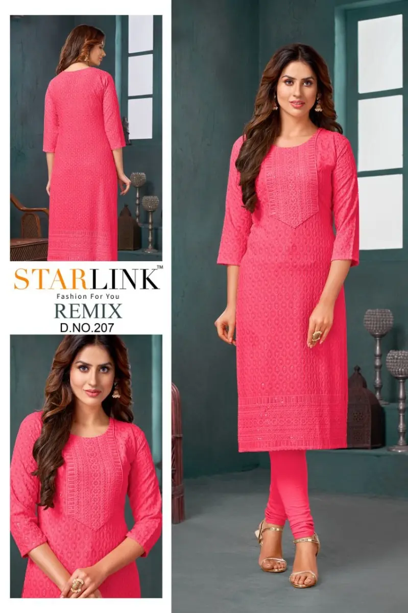 Remix Chikan Work Kurties