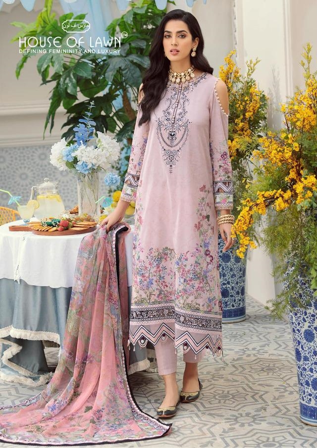 House of Lawn Noor Embroidery Collection Chiffon Dupatta