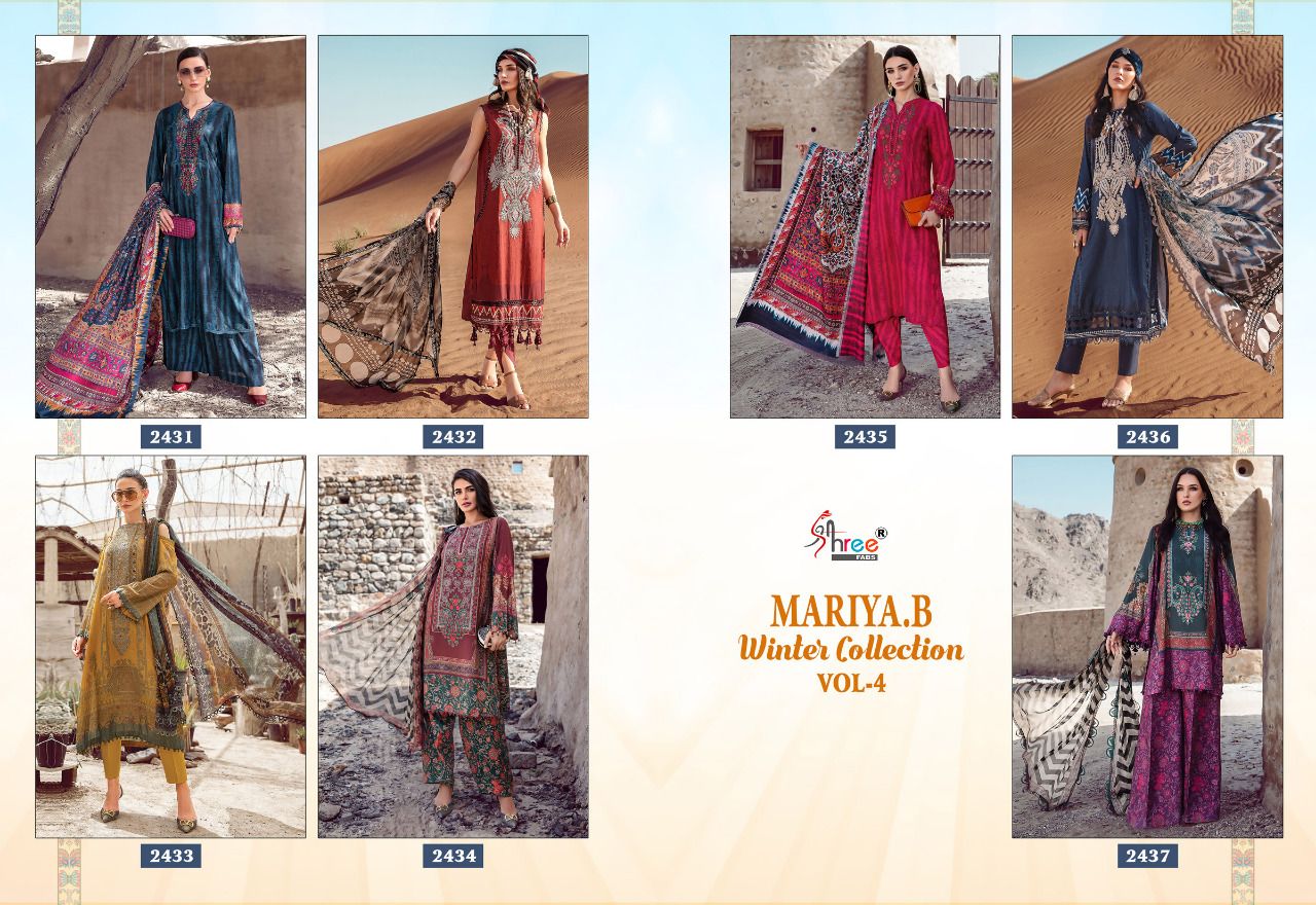 Shree fabs mariya b Winter Collection vol 4 pashmina with open images