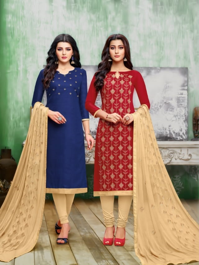 Double top churidar materials online shopping sale