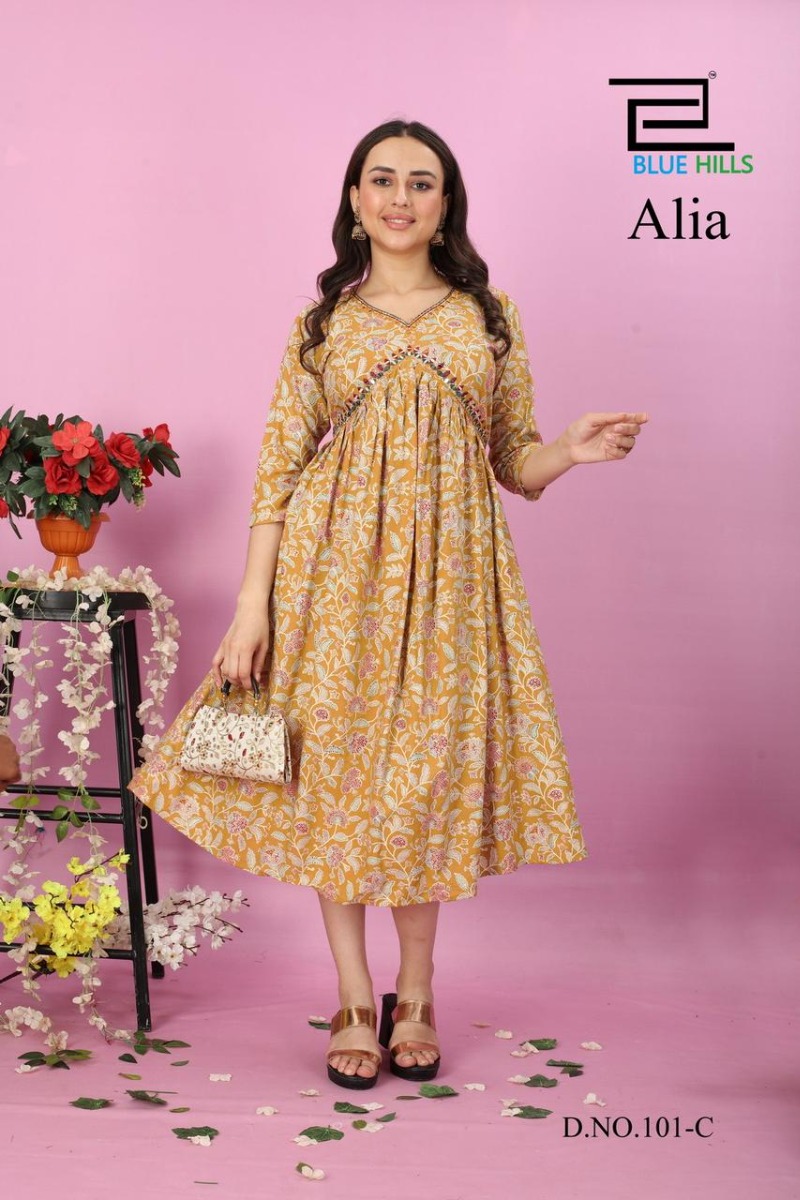 Radhika Ready Made Alia Cut Cotton Dress