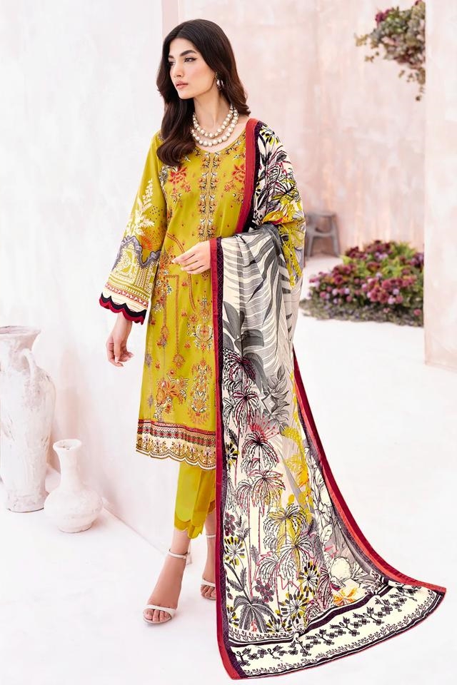 DEEPSY SUITS Cheveron lawn 8 Chiffon Dupatta with open images