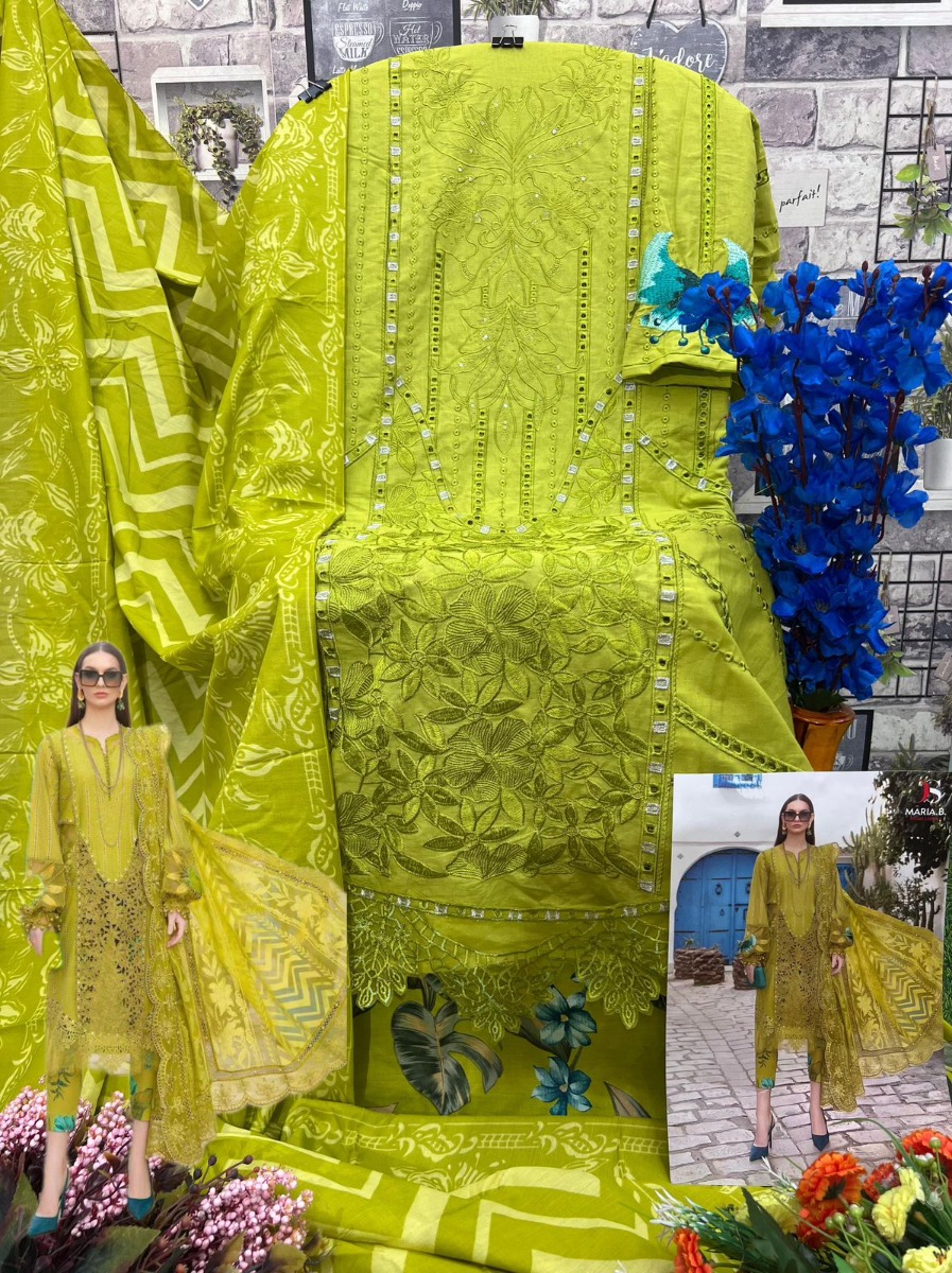 Deepsy Maria b Voyage Lawn 24 nx Cotton Dupatta with open images