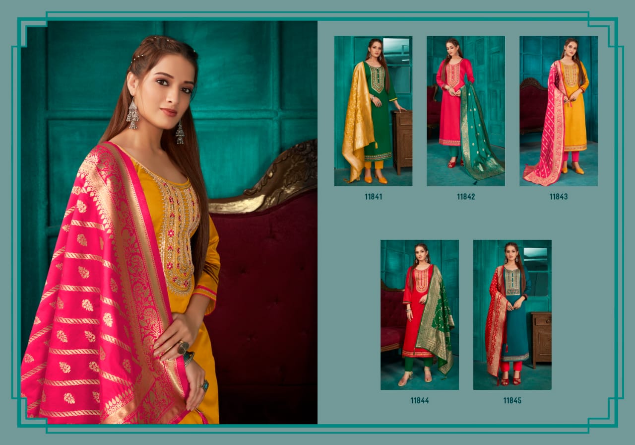 Buy Online Unstitched Blue Women Cotton Indian Suits – Stilento