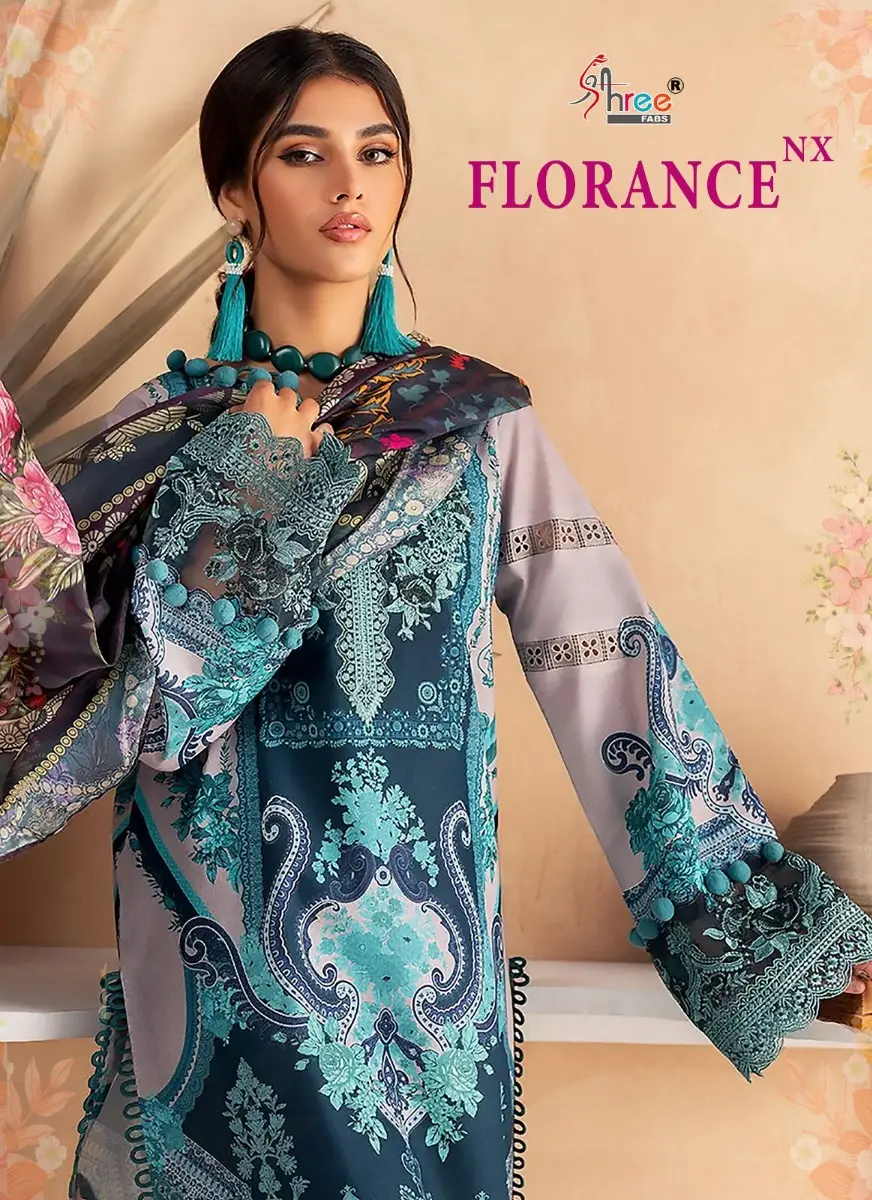 SHREE FABS FLORANCE NX Chiffon Dupatta with open images
