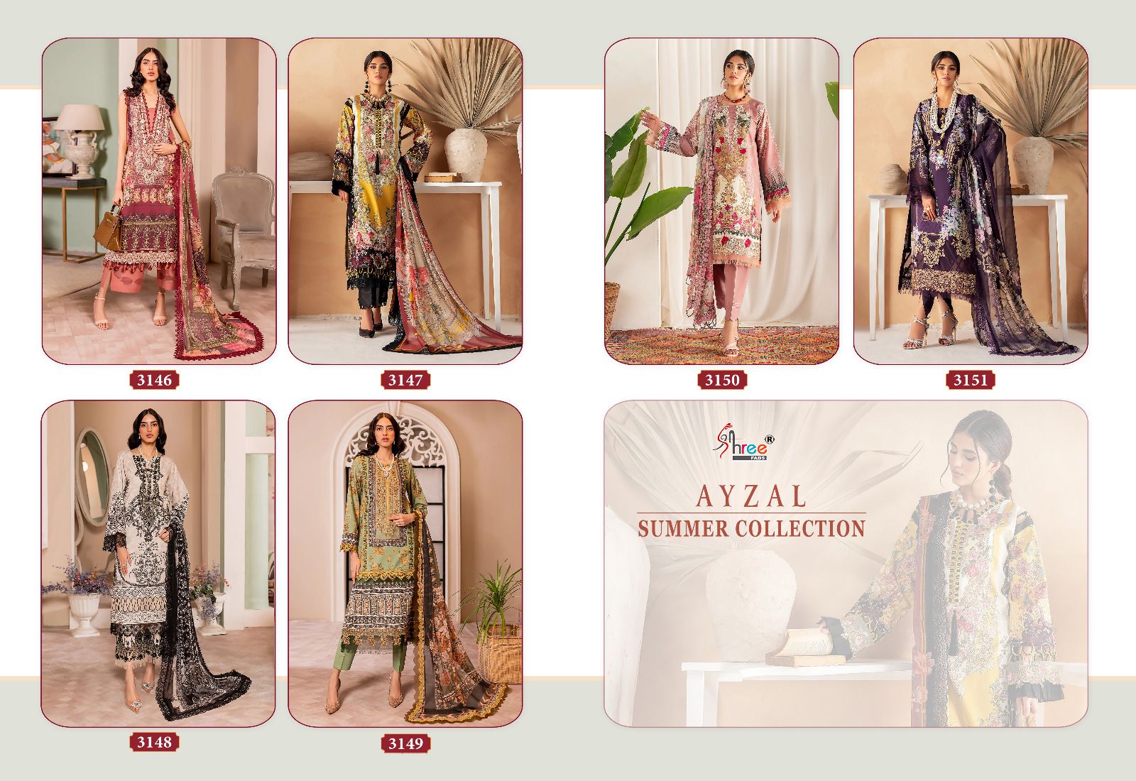 Shree fabs AYZEL SUMMER COLLECTION Wholesale Shree Fabs Pakistani