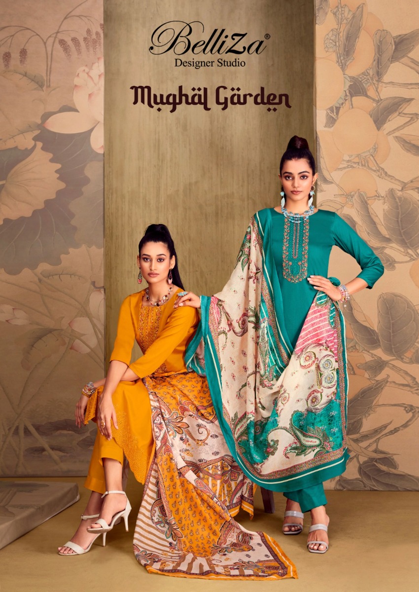 Belliza Designer Studio Zulafat Wahida Wool Pashmina Silk with winter  special salwar kameez collection at best rate