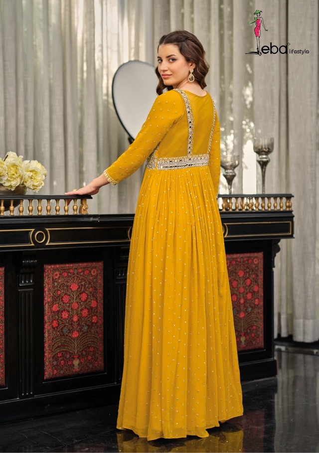 XL Partywear Dress at Wholesale with Price Eba Madhubala Georgette with Embroidery Suit